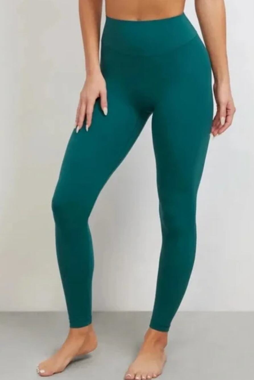 Stori Icon Tight Leggings Womens Size 12 Deep Teal Blue New Athletic Activewear